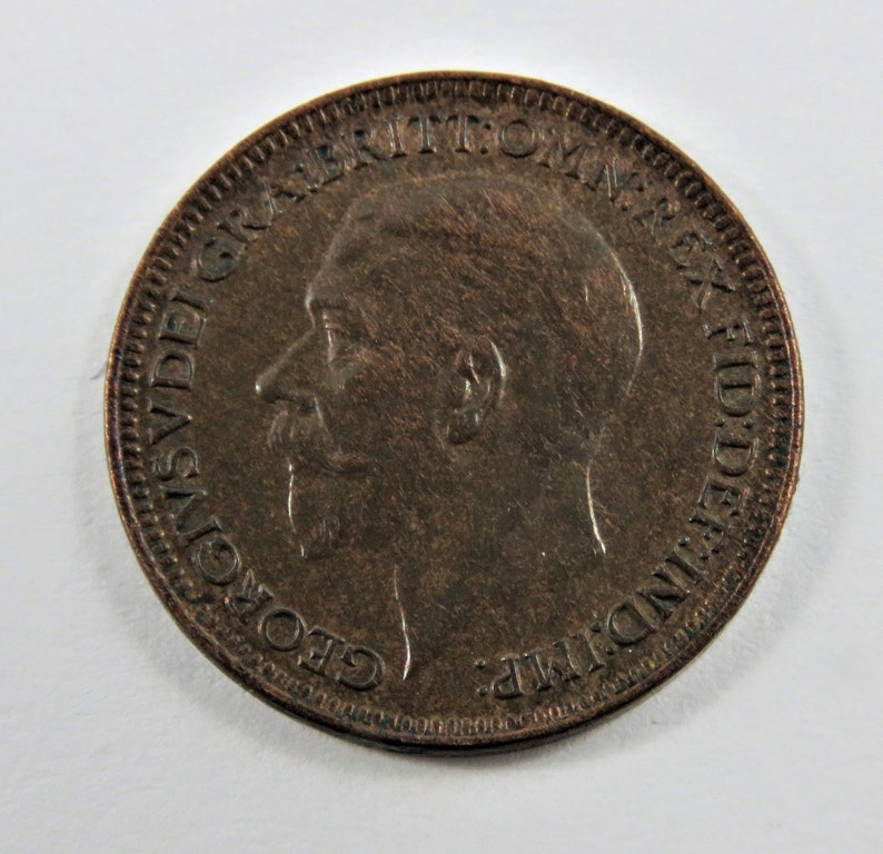 Great Britain 1928 Farthing Coin.