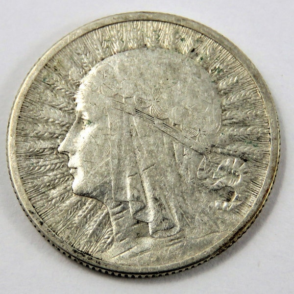 Pologne 1934 Silver 2 Zlote Coin.Low Tirage-250000 Coins.