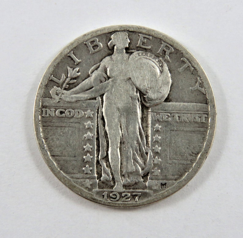 U.S. 1927 Standing Liberty Silver Quarter. image 1