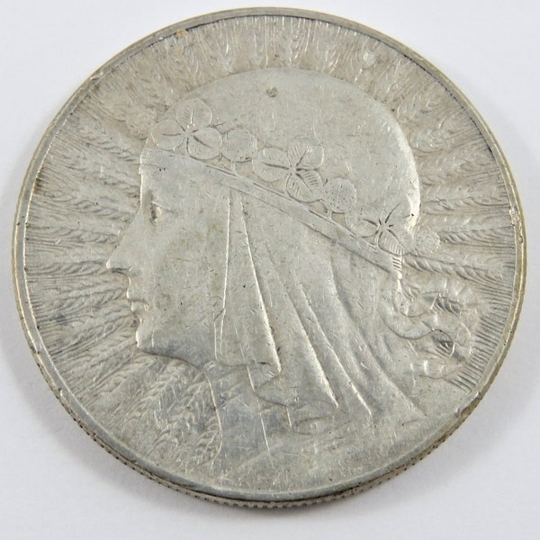 Pologne 1932 Silver 10 Zlotych Coin. Monnaie de Varsovie.