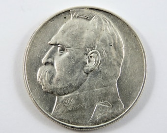 Poland 1936 Silver 10 Zlotych Coin.