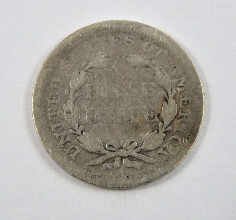 U.S 1856 Seated Liberty Half Dime Coin.