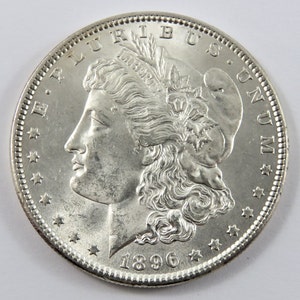 U.S. 1896 Morgan Silver Dollar Coin.