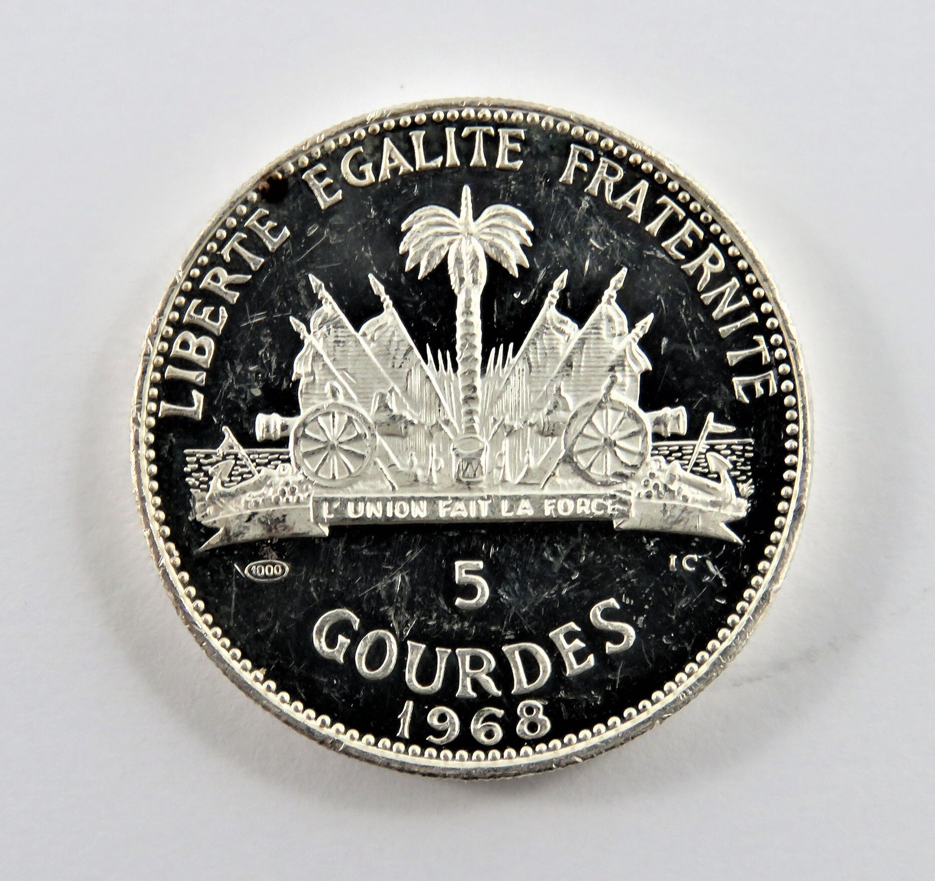 Haiti 1968 I C Proof Silver 5 Gourdes Coin. Subject-columbus Discovers  America. Very Low Mintage-5750 Coins. - Etsy