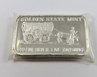 Golden State Mint 5 oz Silver Bar.