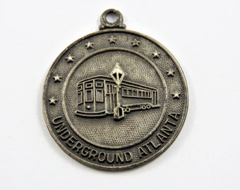 Underground Atlanta Sterling Silver Pendant or Charm.