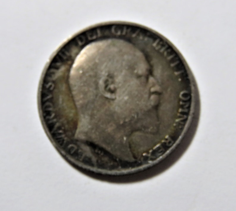 Rim Ding Great Britain 1909 Sterling Silver One Shilling Coin