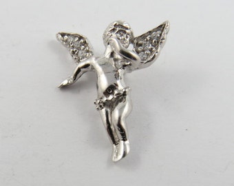 Angel Sterling Silver Pendant or Charm.