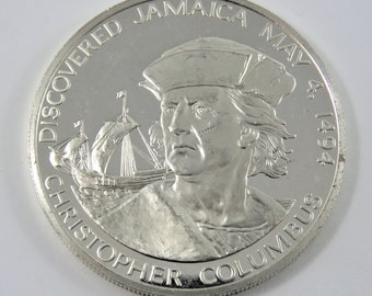 Jamaica 1972 Sterling Silver Ten Dollars Coin Subject 10th Etsy