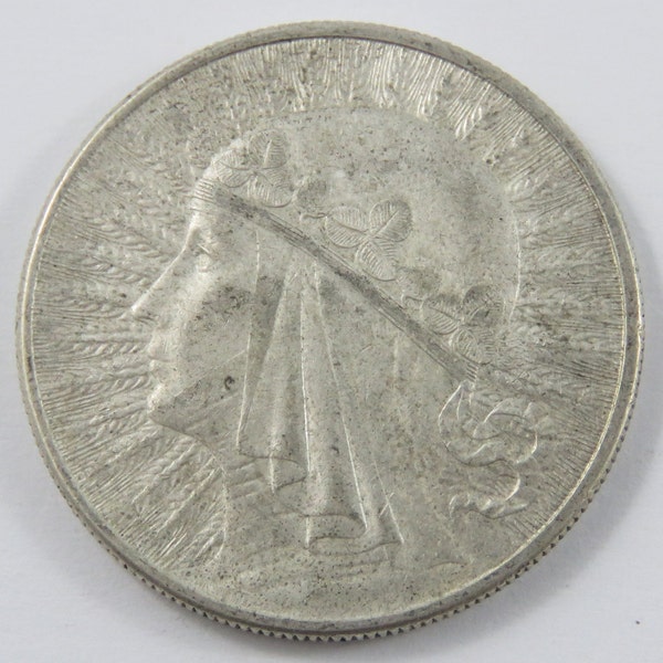 Poland 1932 Silver 10 Zlotych Coin. London Mint.