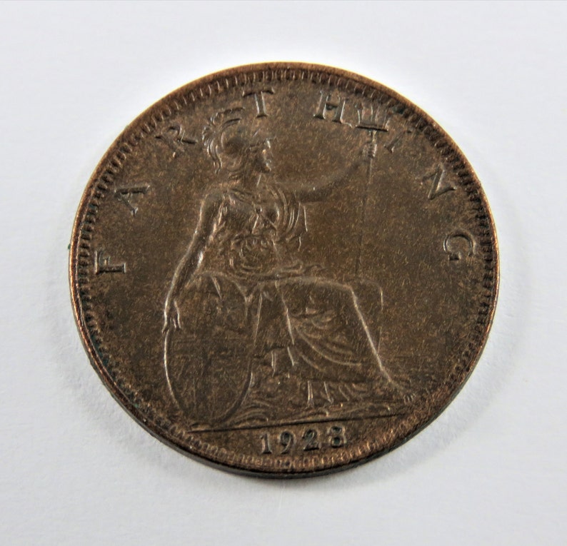 Great Britain 1928 Farthing Coin.