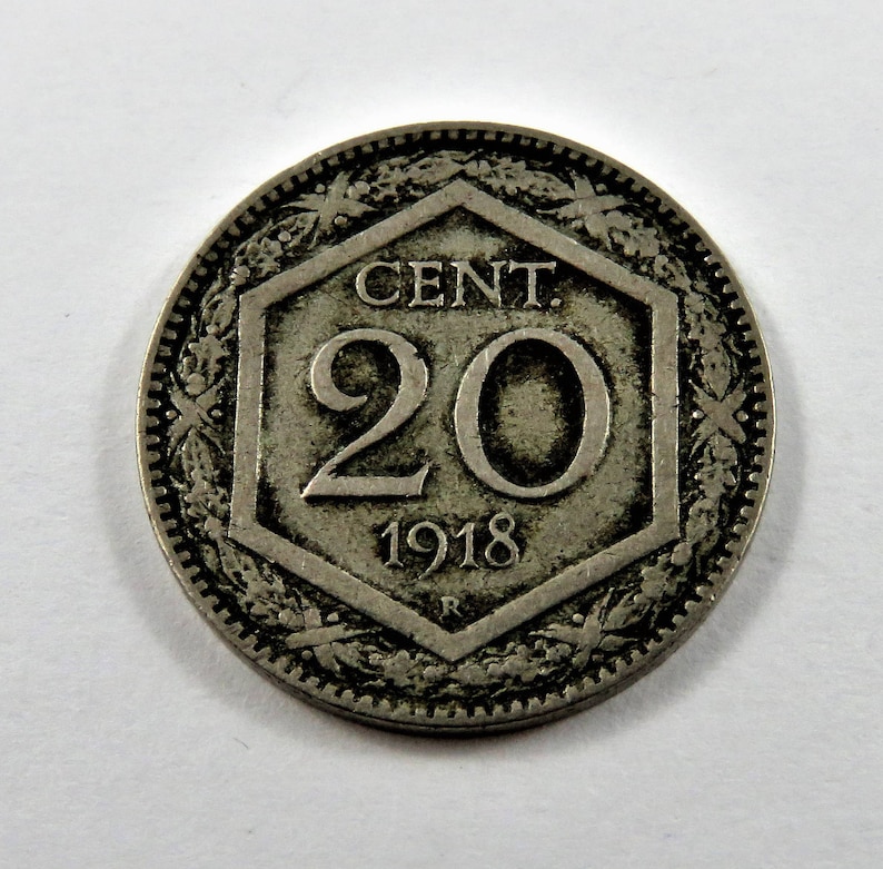 Italy 1918 R 20 Centesimi Coin. image 1