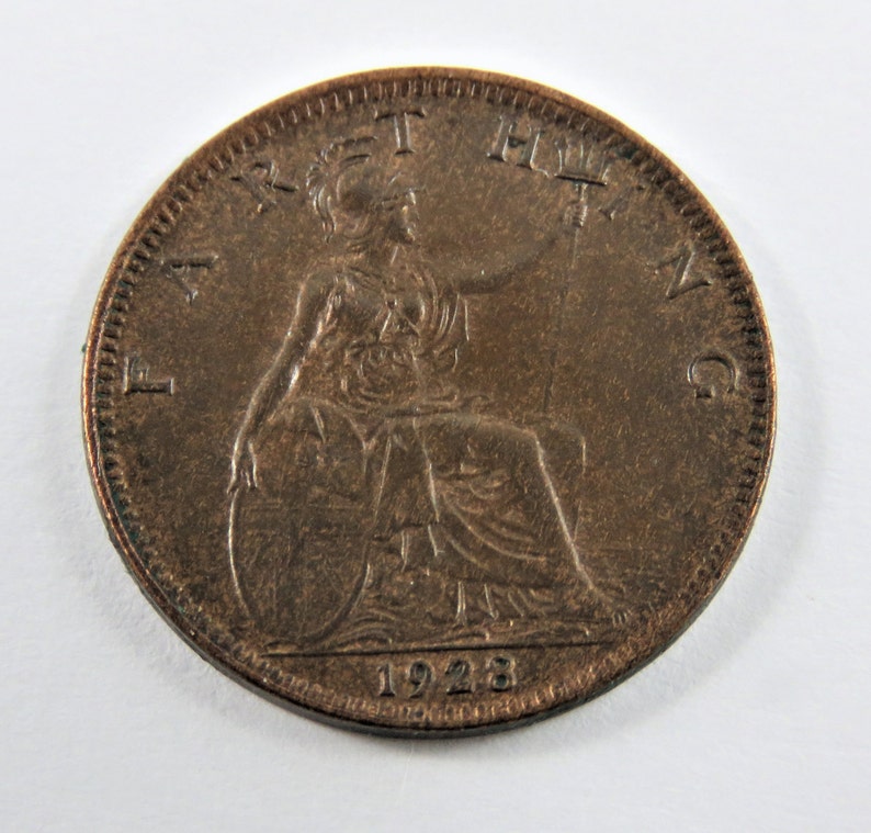 Great Britain 1928 Farthing Coin.