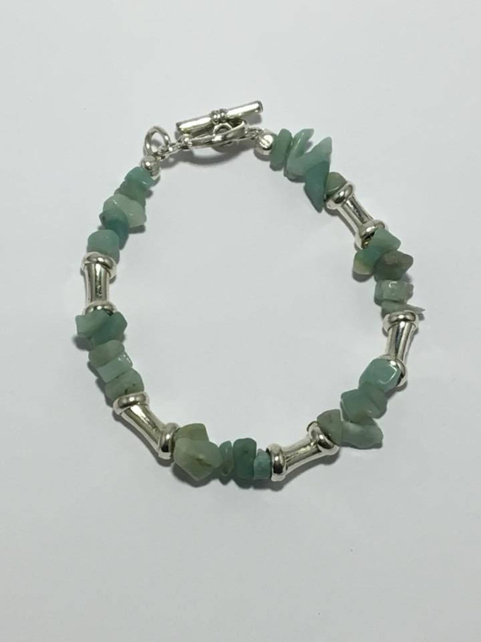Handmade Men's Genuine Amazonite Gemstone Bracelet Jewelry Etsy