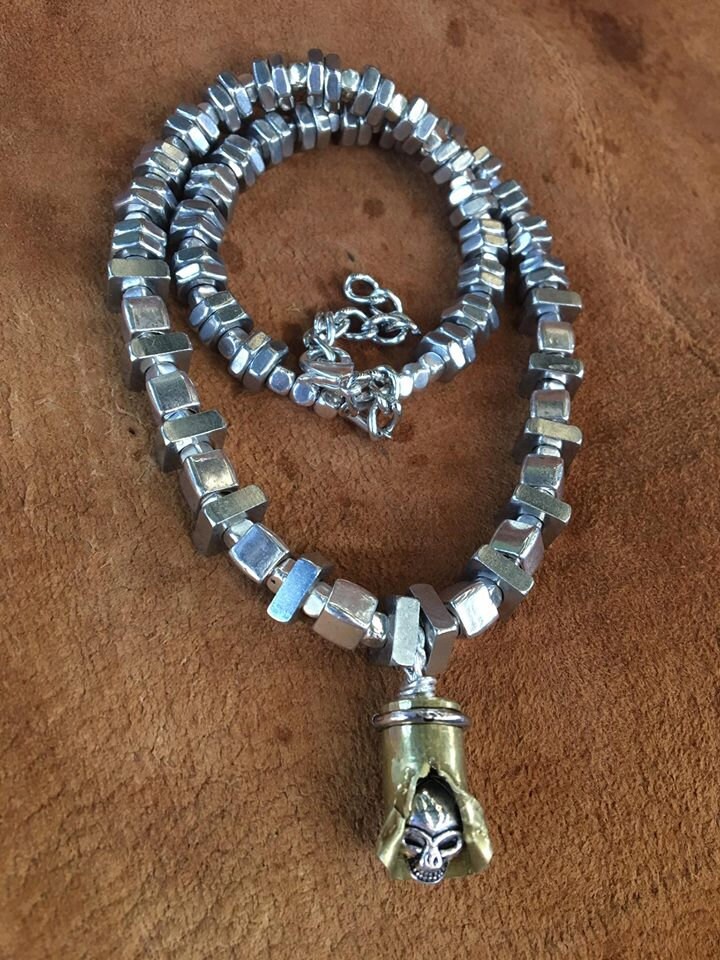 Handmade Men's Genuine Exploded Brass Bullet necklace Ammo Etsy