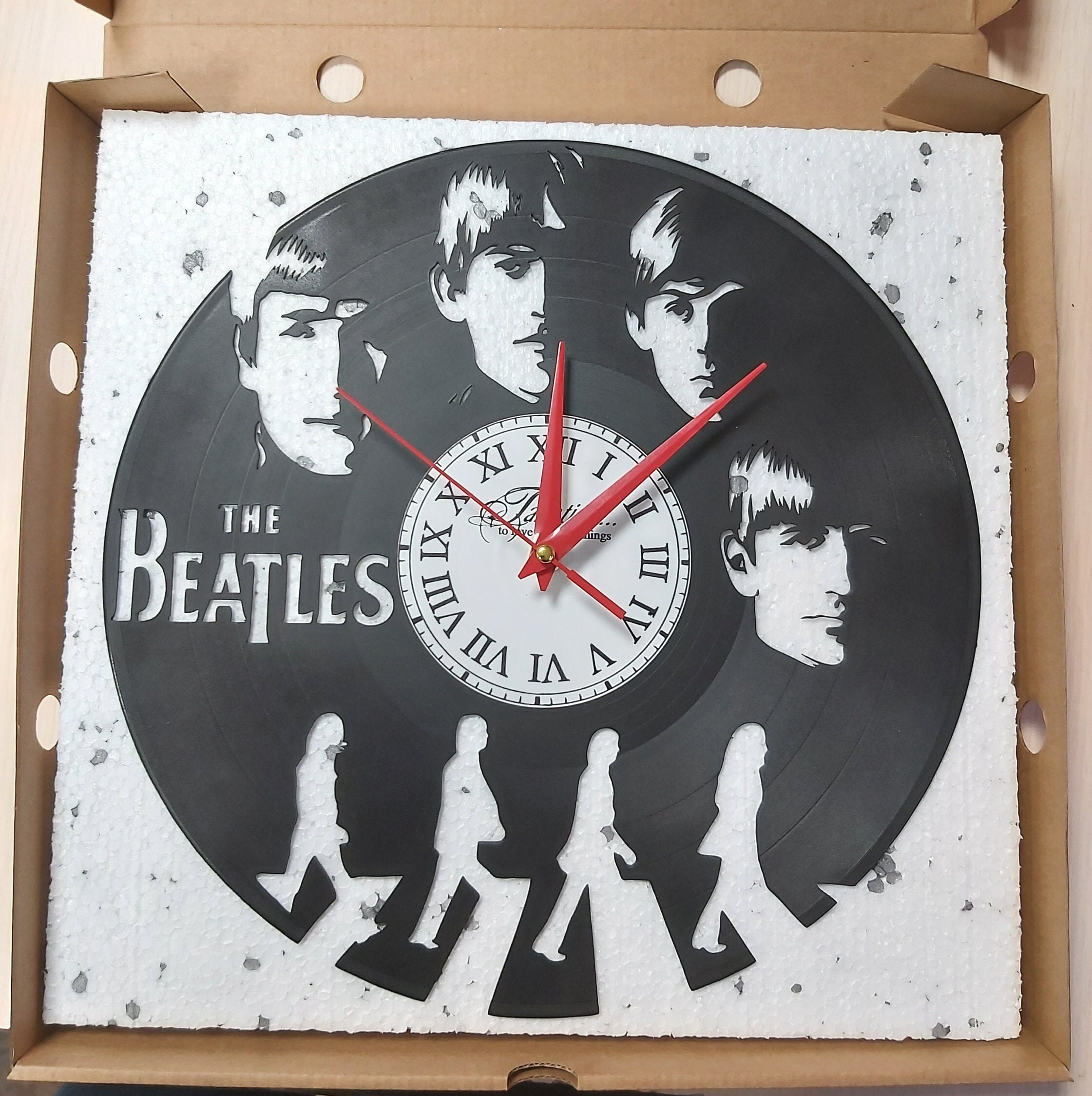 The Beatles Vinyl clock Vinyl wall clock Vinyl record clock Etsy