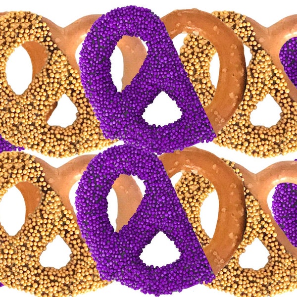 Louisiana State University Jumbo Chocolate Pretzels LSU - 1 Dozen / College Acceptance / College Care Package / Graduation Gift / Bed Party