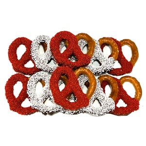 Indiana University Chocolate Covered Pretzels - 1 Dozen / College Acceptance / College Care Package / Graduation Gift / Bed Party