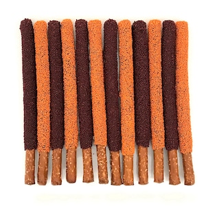 Virginia Tech Chocolate Covered Pretzel Rods - 1 Dozen / College Care Package / Graduation / Bed Party / College Acceptance/ HokieBird