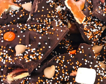 Halloween Chocolate Bark - 1 LB  / Halloween Party Favor, Trick or Treat / Thanksgiving