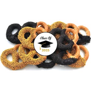 Graduation Chocolate Covered Jumbo Pretzels - Class of 2024 / High School Graduation / College Acceptance / College Care Package / Bed Party
