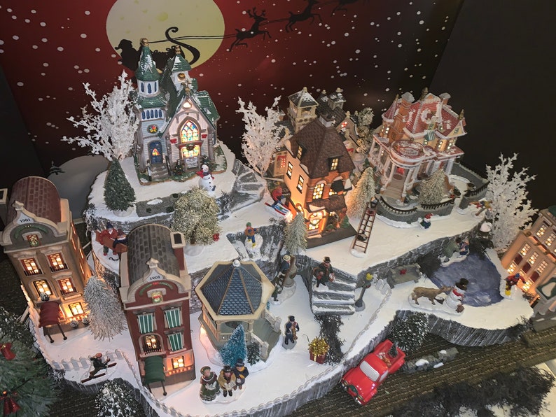 TALL & up to 6 FEET Long Multi-Layout capable VILLAGE DiSPLAY base platform Dept. 56 Lemax Christmas Halloween Snow Village Dickens ee image 3