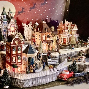 TALL & up to 6 FEET Long Multi-Layout capable VILLAGE DiSPLAY base platform Dept. 56 Lemax Christmas Halloween Snow Village Dickens ee image 1