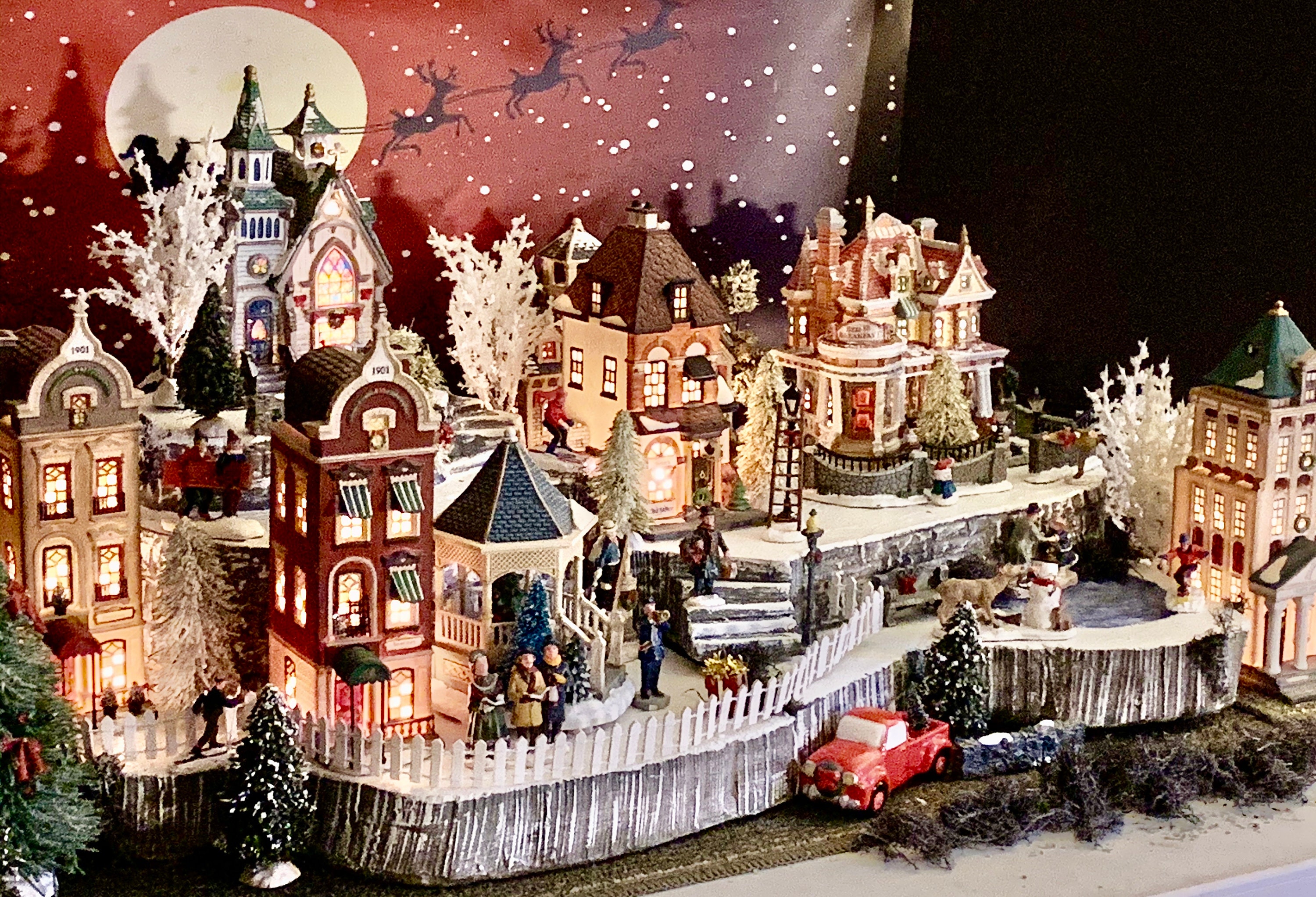 TALL & up to 6 FEET Long Multi-layout Capable VILLAGE Display Base Platform  Dept. 56 Lemax Christmas Halloween Snow Village Dickens Ee 