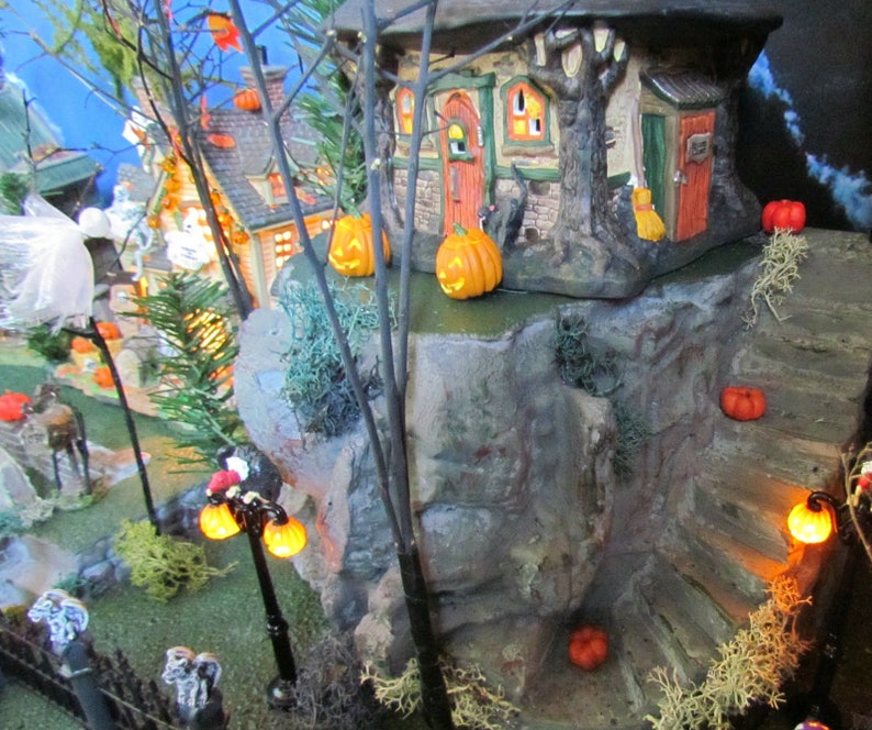 Halloween Village 3piece Mountain Cliff DISPLAY PLATFORM Etsy