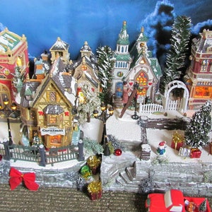 Village Display BRICK wall, Christmas Landscape for Dept 56 building DISPLAY BASe ONLY Platform, Dickens, Snow Village for Lemax Mini vs