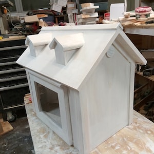 Twin Gable Lending Library w/ Post Platform