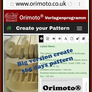 Orimoto® Program Bookfolding/Book Folding Software/Program. Create Your Own Book Folding Pattern image 1