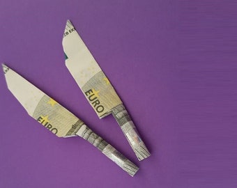 Origami Faltanleitung Messer und Hackbeil(*)