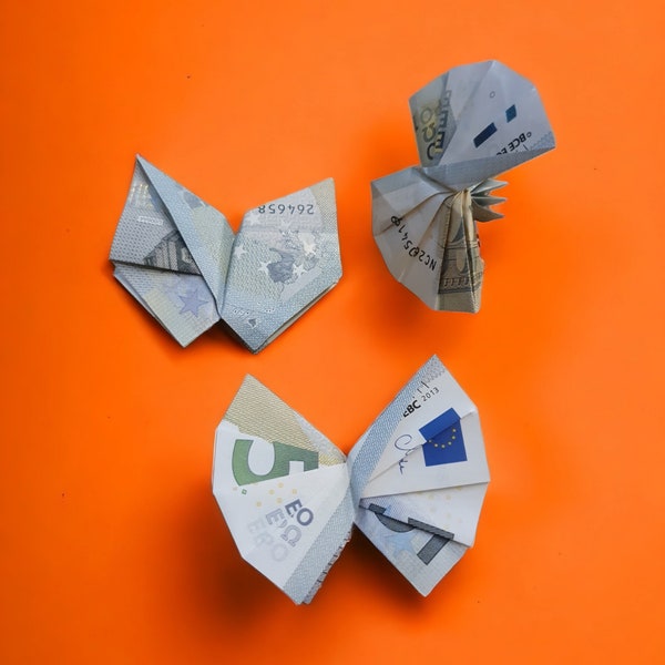 Origami Faltanleitung Schmetterling (*)