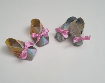 Origami Faltanleitung Babyschuhe (*)