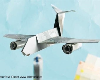 Origami Faltanleitung Flugzeug (**)