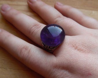 Antique amethyst signet ring| Haleane