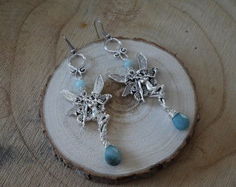 The aerial fairy | Fairy earrings in amazonite