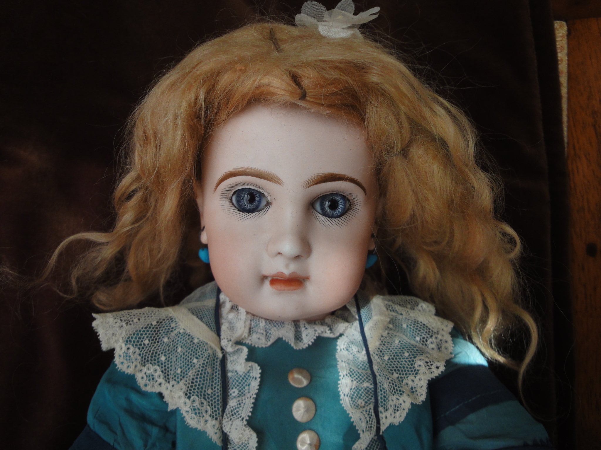 Les Poupees D'autrefois - SUBLIME POUPEE STEINER BOUCHE FERMEE FIGURE A 17 EN PARFAIT ETAT D'ORIGINE ET RARE PERRUQUE EN MOHAIR A EXTENTIONS