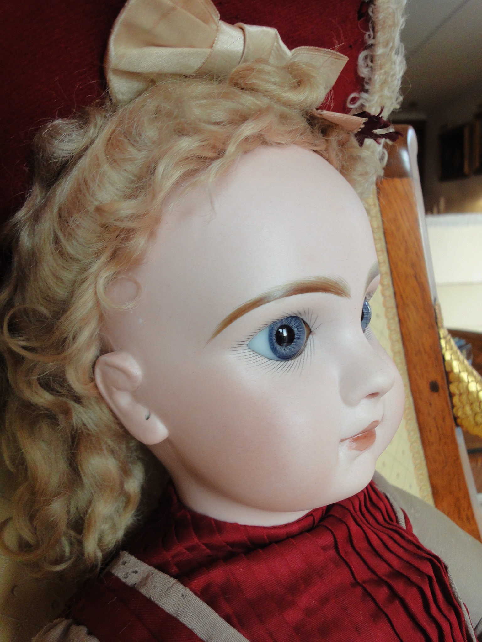 Les Poupees D'autrefois - RARE POUPEE BOUCHE FERMEE BEBE Louvre De Jumeau B6l En Parfait Etat 2526