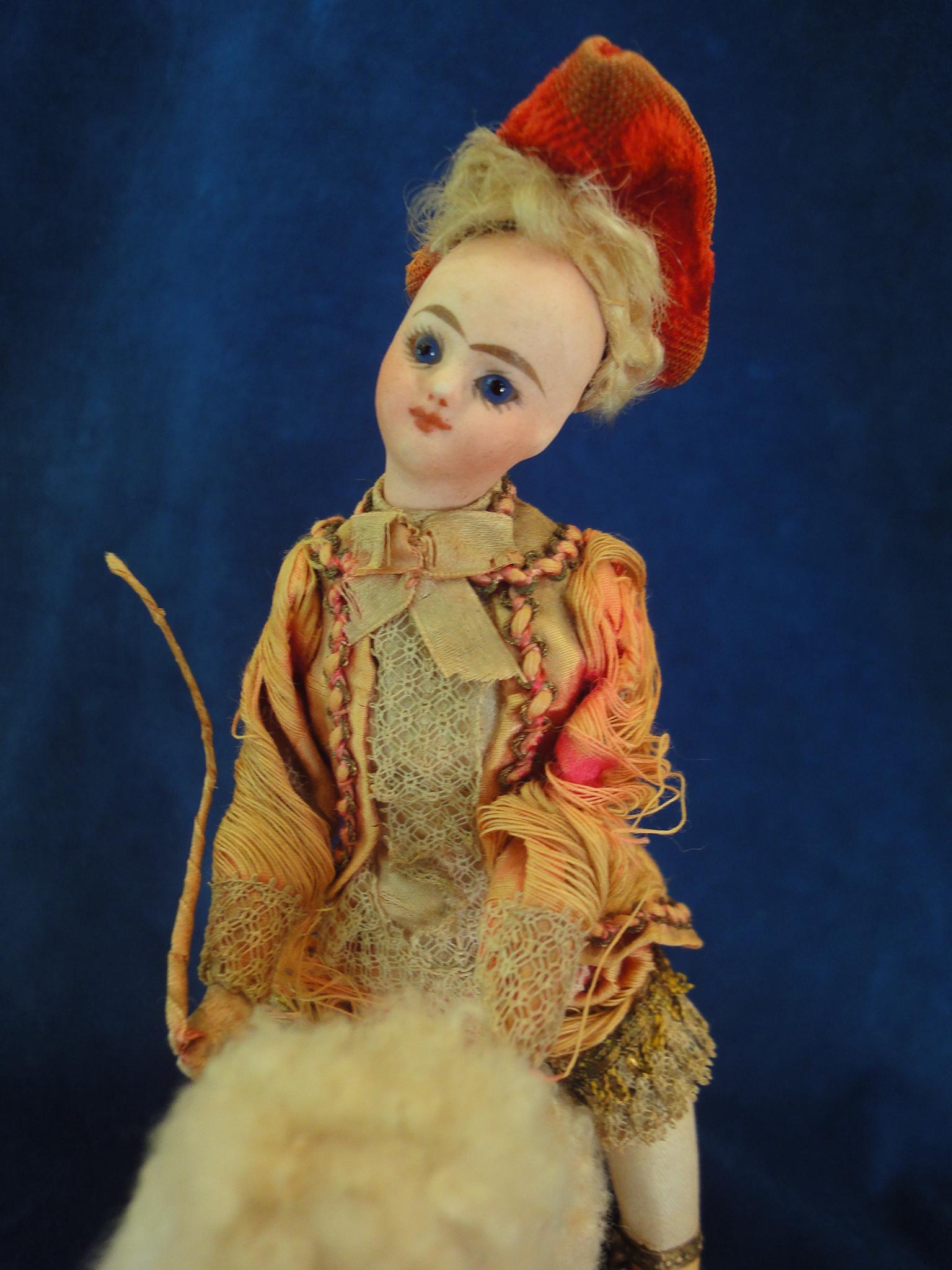Poupée Ancienne Mignonnette En Porcelaine Bisque - Fille Noire Bouche Fermée - 10 Cm - Allemagne 1900