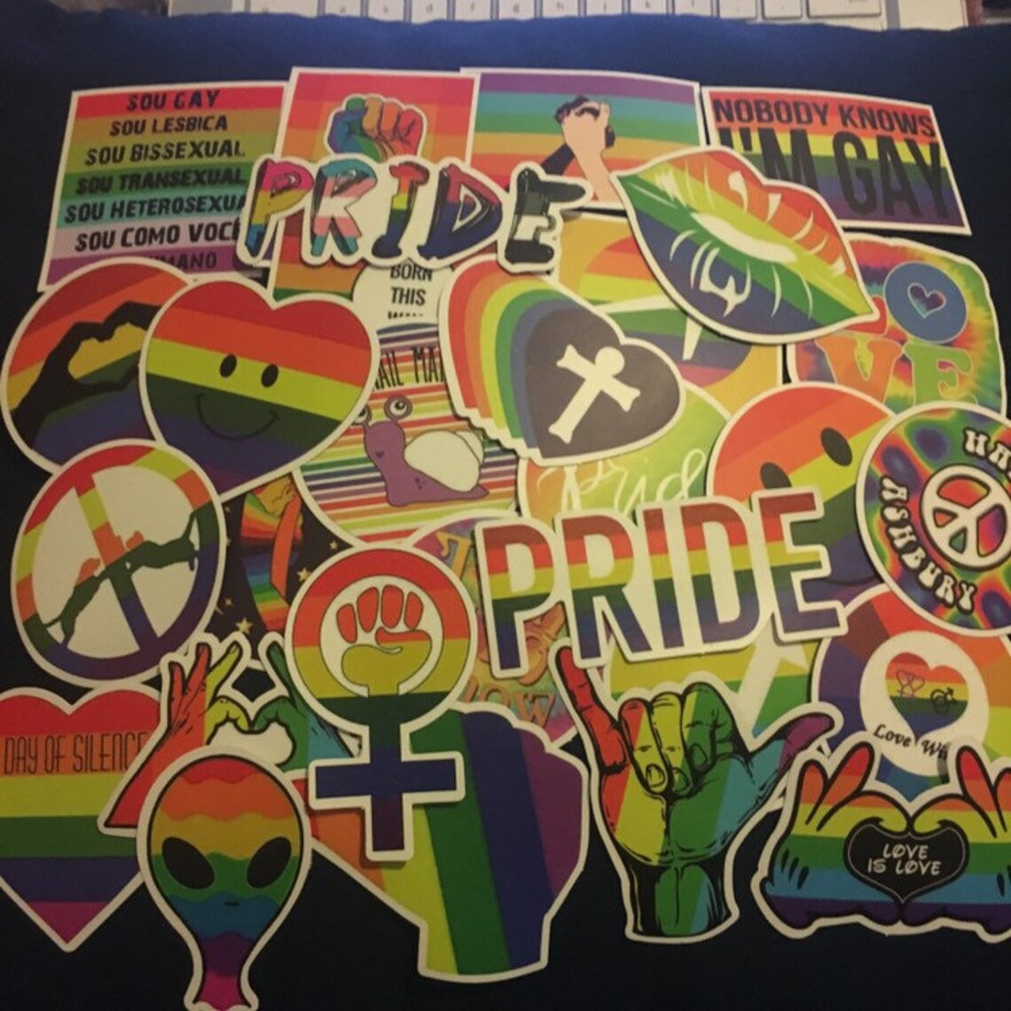 Rainbow pride stickers Etsy