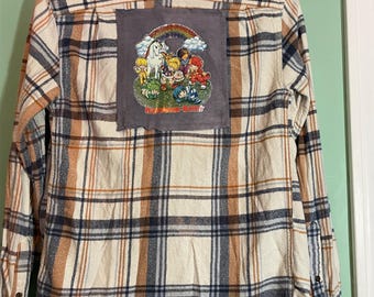 Rainbow Brite women’s XS flannel