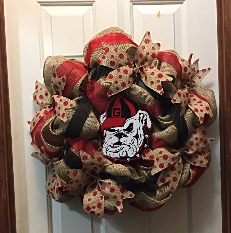 Georgia Everyday Wreath Georgia Bulldog Front Door Decor | Etsy Georgia Everyday Wreath Georgia Bulldog Front Door Decor | Etsy