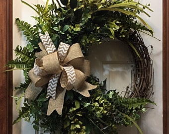 Spring Wreath, Front Door Decor, Everyday Wreath, Mother's Day Gift, Door Decor, Everyday Decor, Spring Wreath, Spring Decor