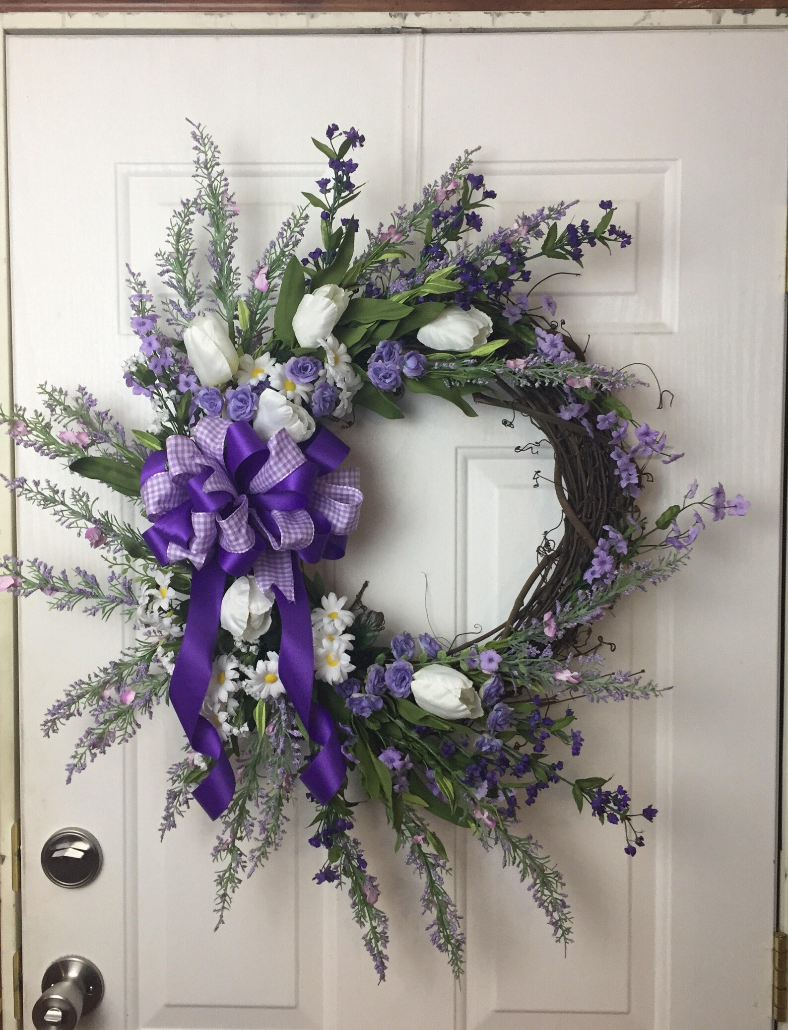 Венок из лаванды на дверь своими руками