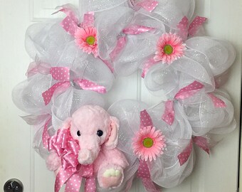 Wall Art, Nursery, Baby Front Door Wreath, Baby Girl, Baby Boy, Door Decor, Home Decor