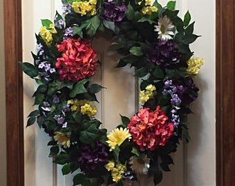 Spring Wreath, Summer Wreath, Spring Decor, Summer Decor, Floral Wreath, Wreath, Floral Decor, Decor, Front Door Decor, Door Decor