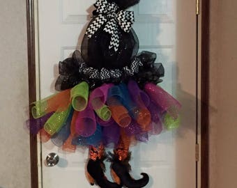 Witch Wreath, Halloween Witch Decor, Halloween Witch Wreath, Halloween Decor, Halloween Wreath, Fall Wreath, Fall Decor