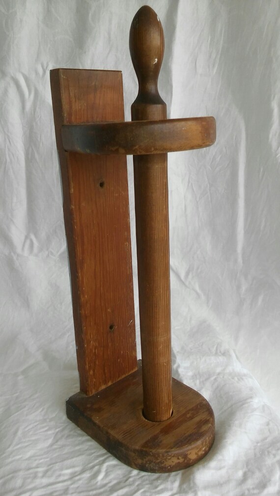 vintage wooden paper towel holder strong Etsy